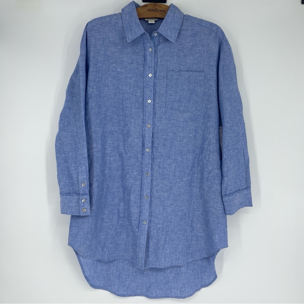Sundance Linen blend Shirt dress with pockets